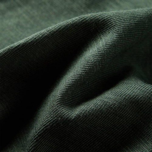 Langærmet T-shirt til børn - mørkegrøn, str. 128, 100 % bomuld