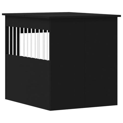 Hundebur 64,5x80x71 cm konstrueret træ sort