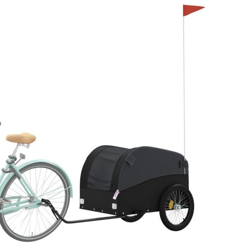 Cykelanhænger 45 kg - jern, sort