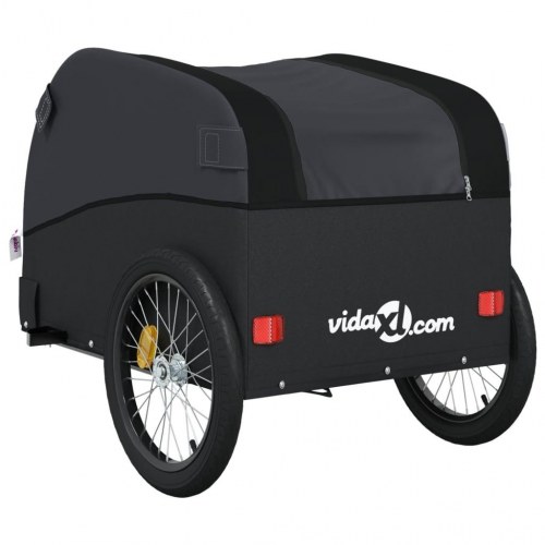 Cykelanhænger 45 kg - jern, sort