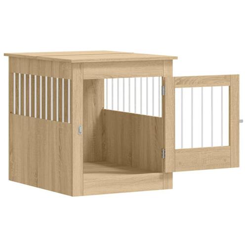 Hundebur 64,5x80x71 cm konstrueret træ sonoma-eg