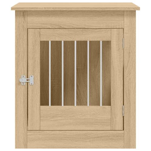 Hundebur 64,5x80x71 cm konstrueret træ sonoma-eg