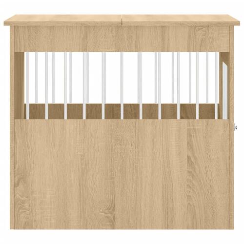 Hundebur 64,5x80x71 cm konstrueret træ sonoma-eg