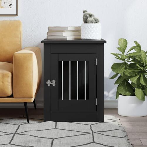 Hundebur 55x80x68 cm konstrueret træ sort