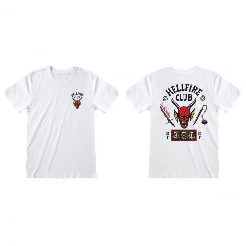 Stranger Things Hellfire Club T-shirt - Hvid Unisex, L