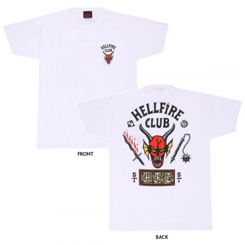 Stranger Things Hellfire Club T-shirt - Hvid Unisex, L