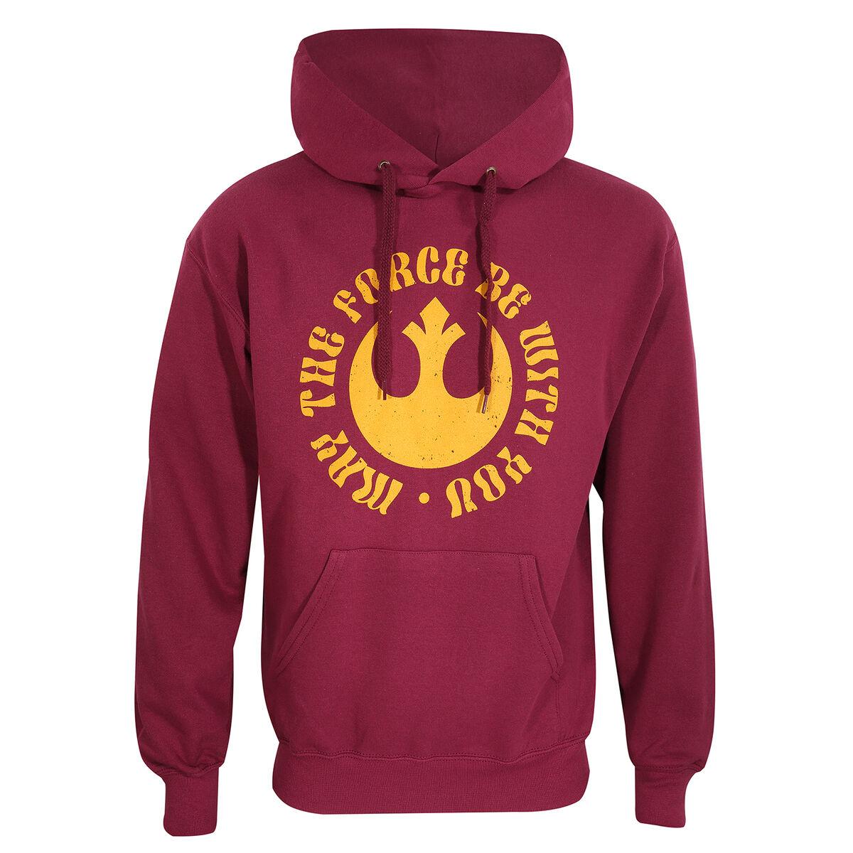 Unisex Hættetrøje Star Wars May The Force Be With You Bourgogne M