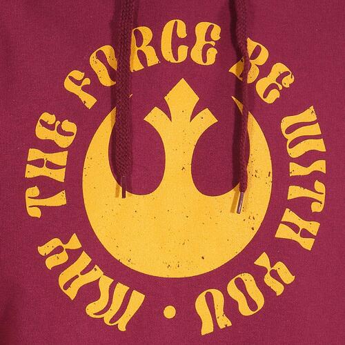 Unisex Hættetrøje Star Wars May The Force Be With You Bourgogne L