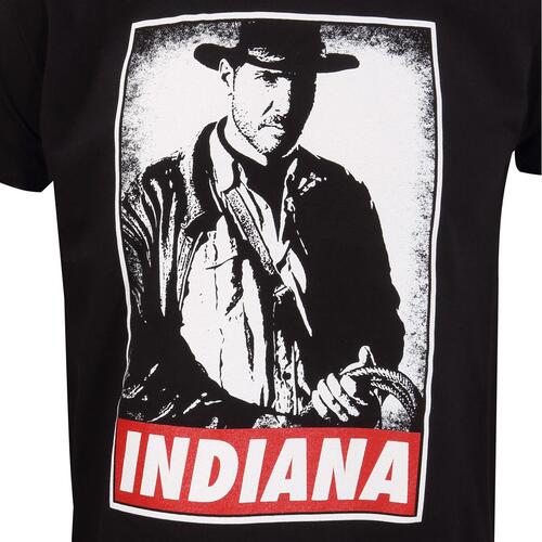 Kortærmet T-shirt Indiana Jones Indy Sort Unisex XXL