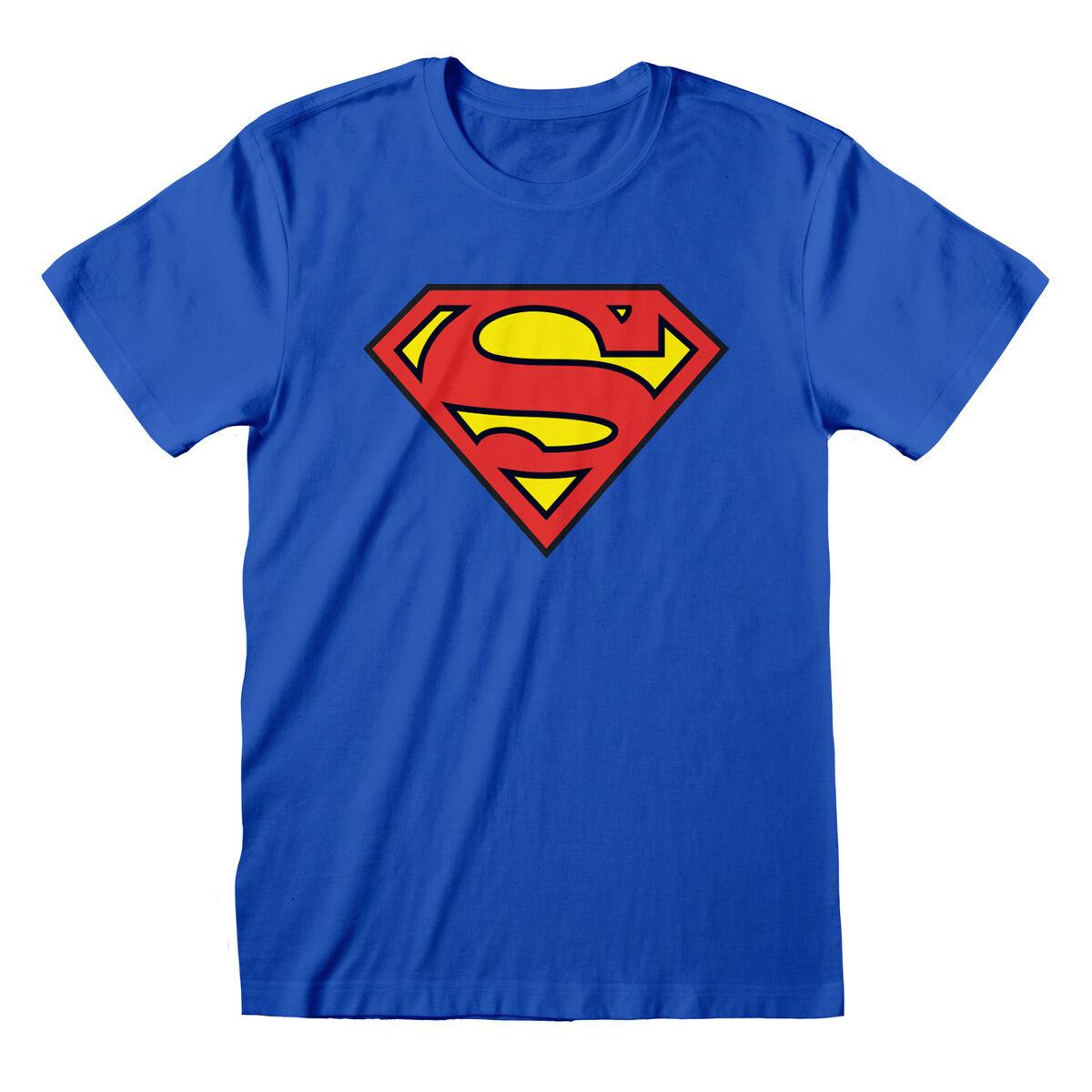 Kortærmet T-shirt Superman Logo Blå Unisex XXL