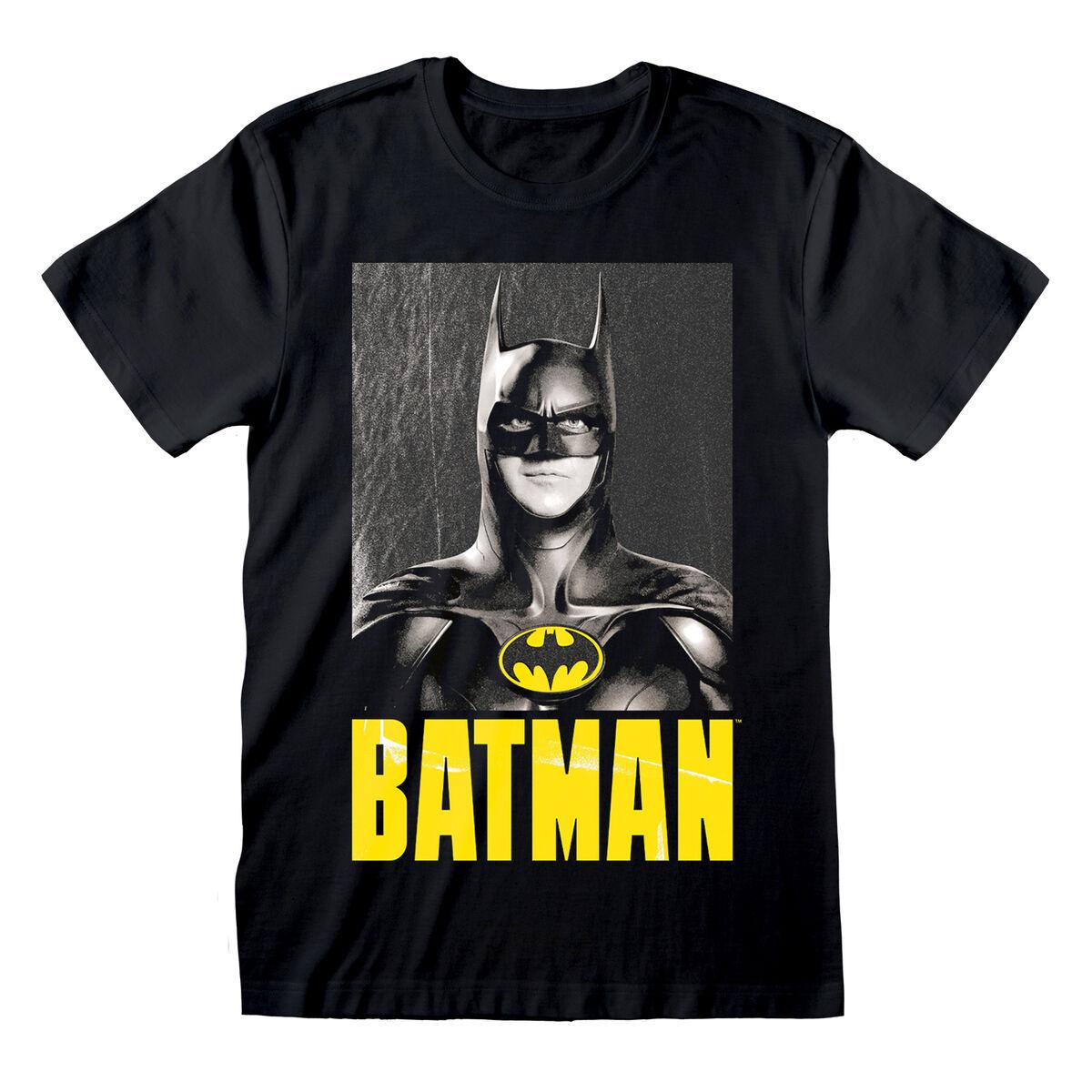 Batman kortærmet T-shirt - Keaton motiv, sort unisex (S)
