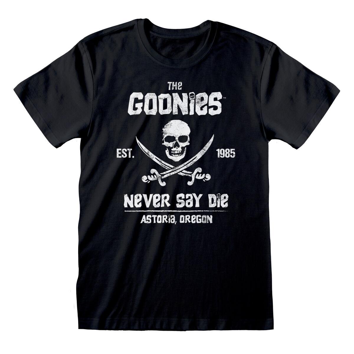The Goonies T-shirt Never Say Die - Sort Unisex, S