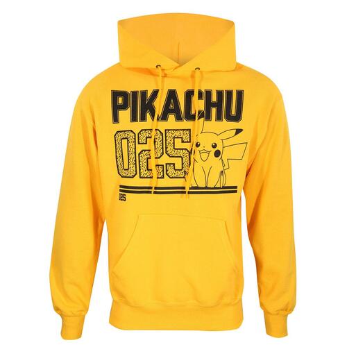Unisex Hættetrøje Pokémon Picachu Line Art Gul S