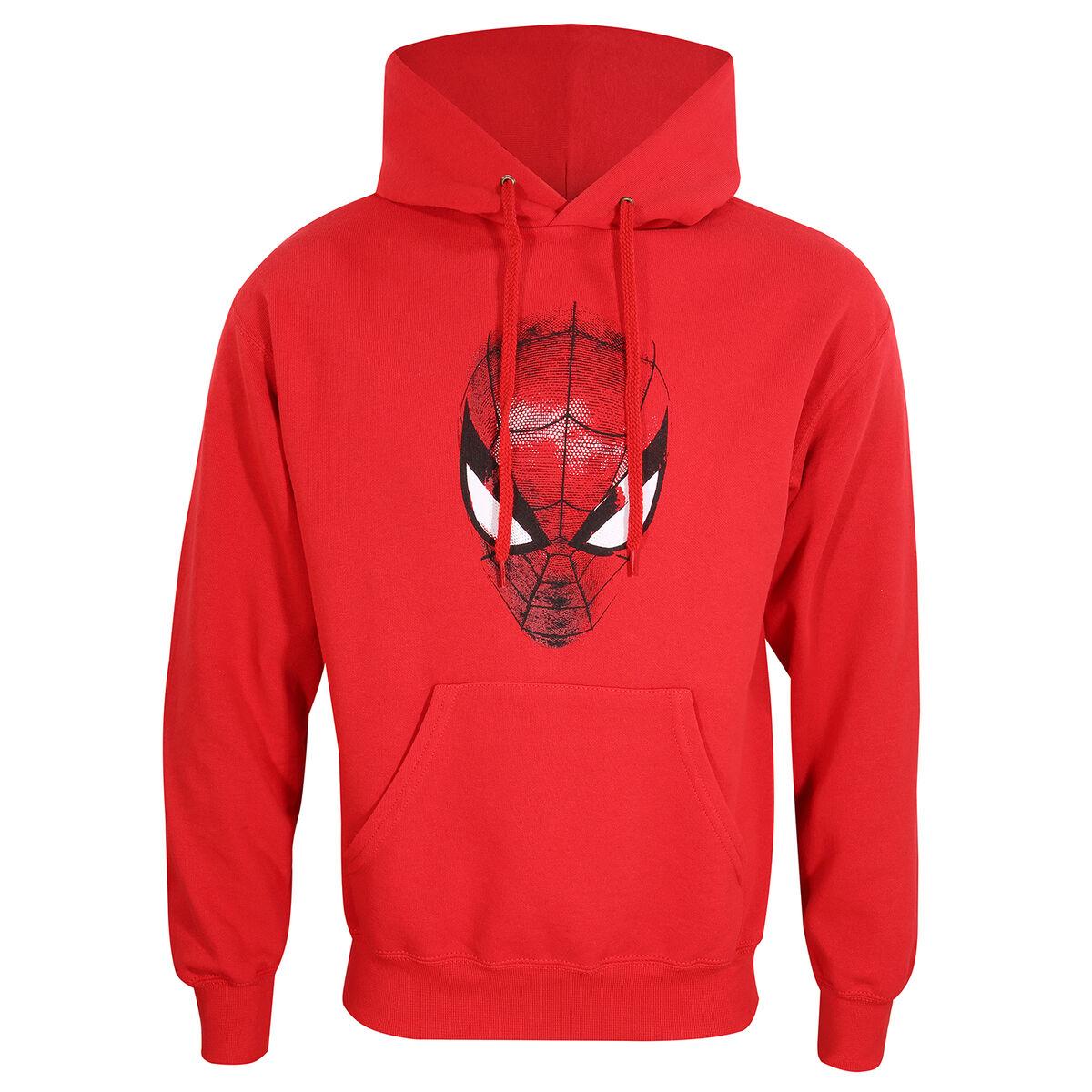 Spider-Man unisex hættetrøje - Spider Crest, rød (XL)