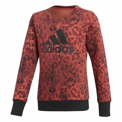 Sweatshirt uden hætte til piger Adidas YG Crew Rød 5-6 år
