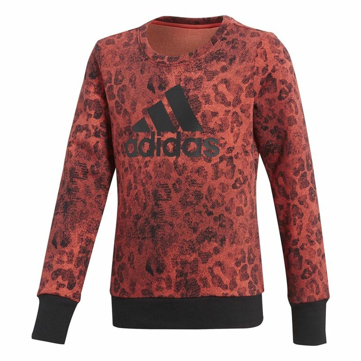 Sweatshirt uden hætte til piger Adidas YG Crew Rød 5-6 år