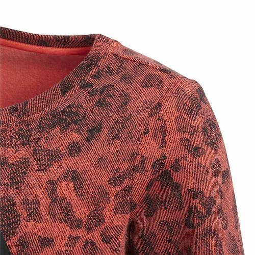 Sweatshirt uden hætte til piger Adidas YG Crew Rød 5-6 år