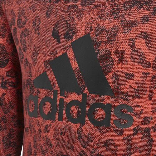 Sweatshirt uden hætte til piger Adidas YG Crew Rød 5-6 år