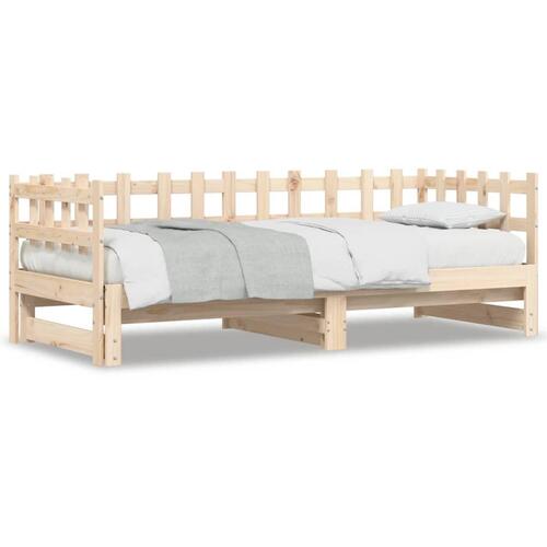 Daybed med udtræk 2x(90x200) cm massivt fyrretræ