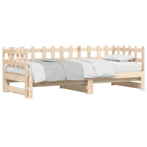 Daybed med udtræk 2x(90x200) cm massivt fyrretræ