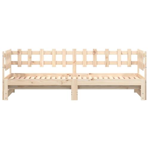 Daybed med udtræk 2x(90x200) cm massivt fyrretræ