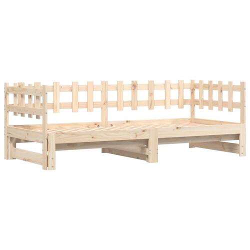 Daybed med udtræk 2x(90x200) cm massivt fyrretræ