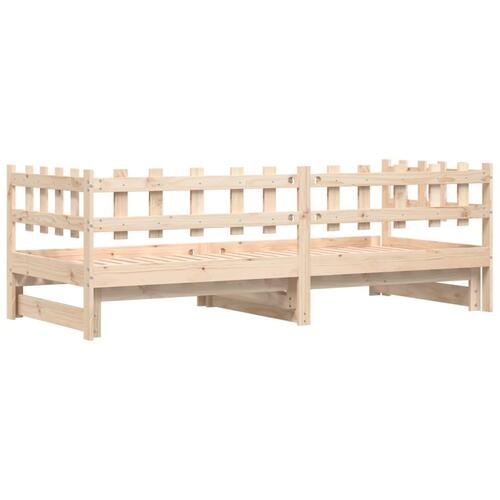 Daybed med udtræk 2x(90x200) cm massivt fyrretræ
