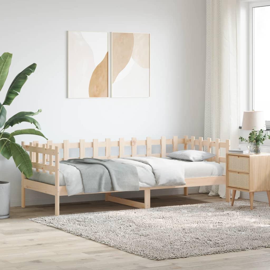 Daybed uden madras 90x190 cm massivt fyrretræ billede
