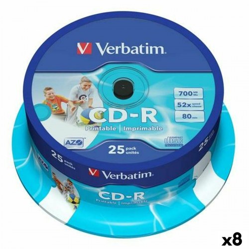 Verbatim CD-R 700 MB - spindle med 25 stk. (8 pakker)