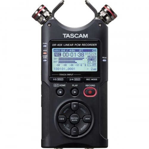 Tascam DR-40X bærbar lydoptager - Blå/Sort
