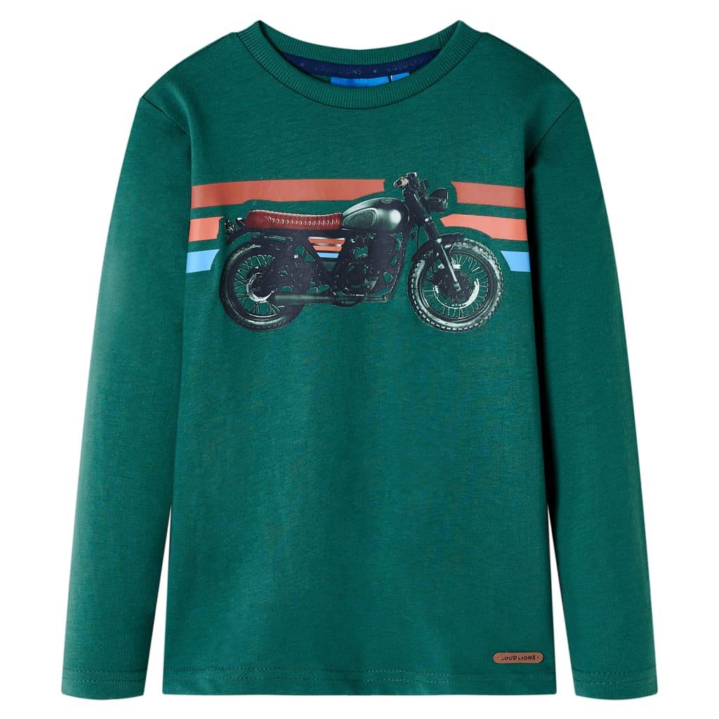Langærmet T Shirt Til Børn 104 Grøn