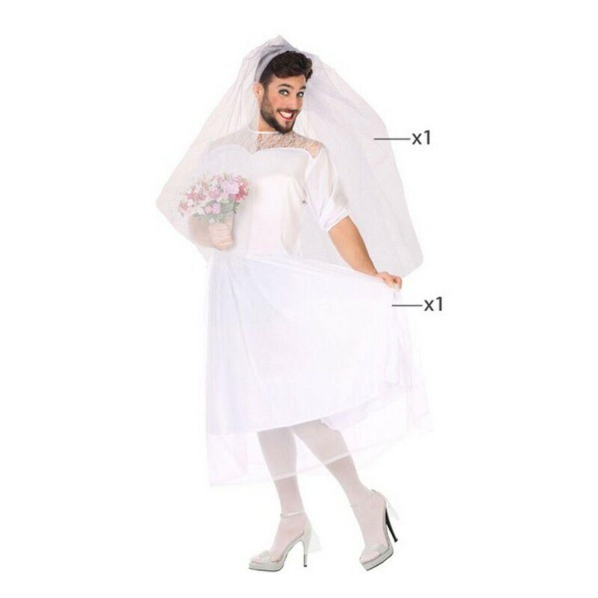 Kostume til voksne (2 stk) Brud Brudekjole XL