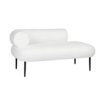 Sofa Hvid Sort Metal Scandi 127,5 x 73,5 x 64 cm