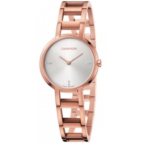 Calvin Klein CHEERS dameur - 9 diamanter, rosaguld (Ø 32 mm)
