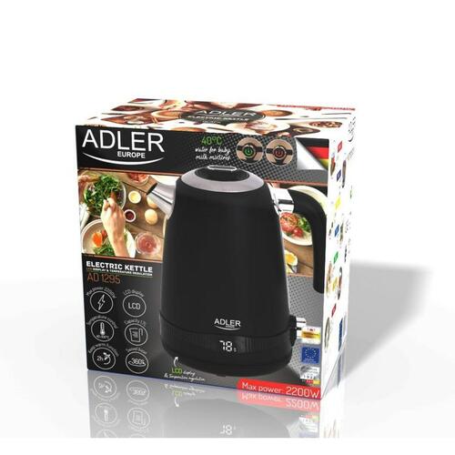 Kedel Adler AD 1295b Sort Rustfrit stål 2200 W 1,7 L