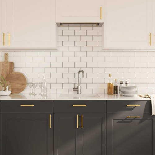 Skabshåndtag 10 stk. 96 mm rustfrit stål guldfarvet