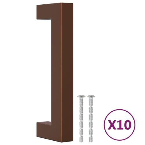 Skabshåndtag 10 stk. 96 mm rustfrit stål bronzefarvet