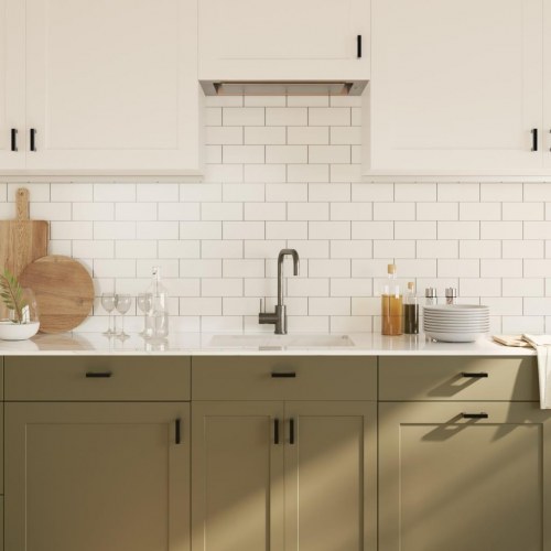 Skabshåndtag 10 stk. 64 mm rustfrit stål sort