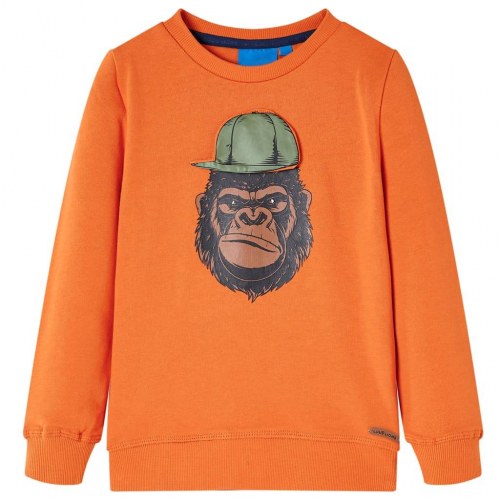 Sweatshirt til børn orange str. 140