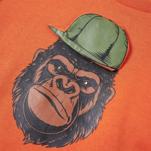 Sweatshirt til børn orange str. 140