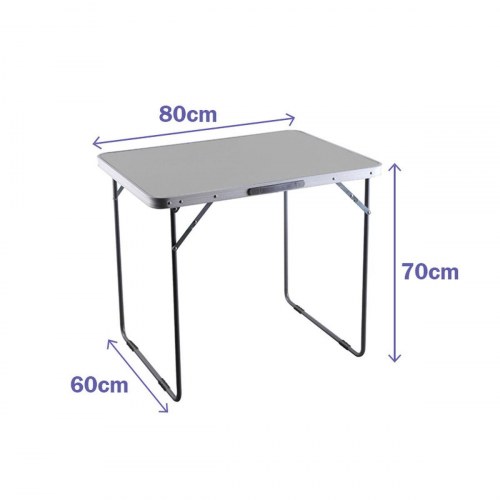 Marbueno sammenklappeligt campingbord 80 × 70 × 60 cm - multifarvet