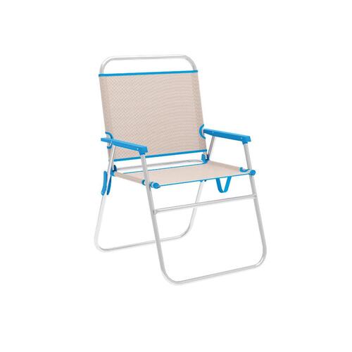 Polstrede Campingstol Marbueno Blå Beige 52 x 80 x 56 cm