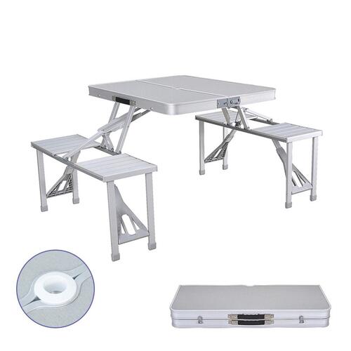 Picnic bord Marbueno Aluminium Grå 136 x 67 x 85 cm