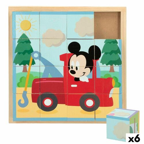 Børne Puslespil af Træ Disney + 3 år (6 enheder)