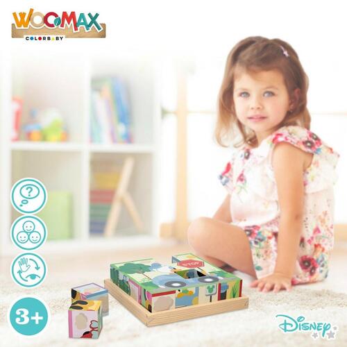 Børne Puslespil af Træ Disney + 3 år (6 enheder)