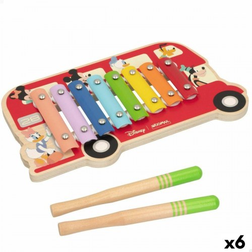 Xylofon Disney Træ Plastik 26 x 2,2 x 15 cm (6 enheder)