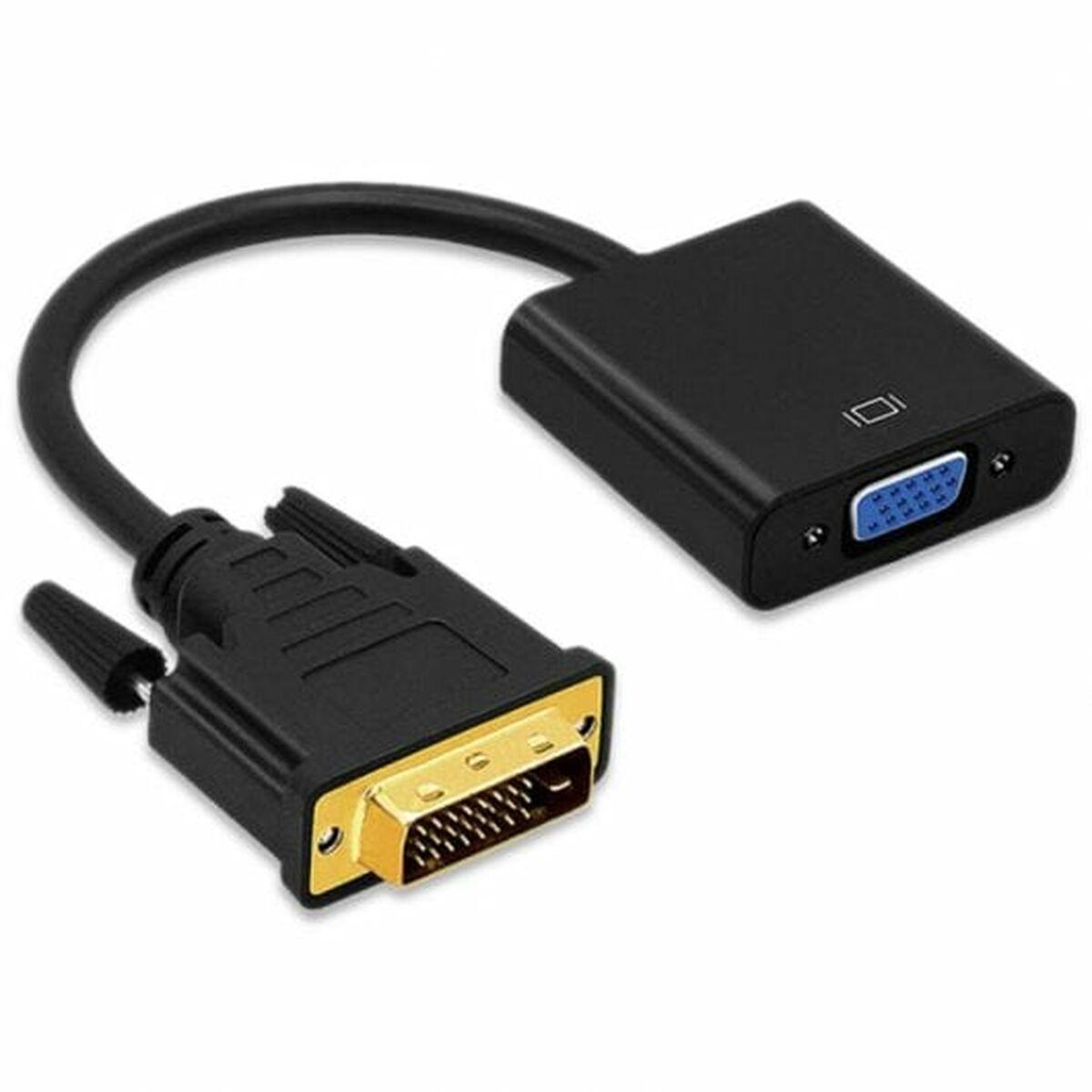 Dvi D Til Vga Adapter Pccom Essential Sort 25 Cm