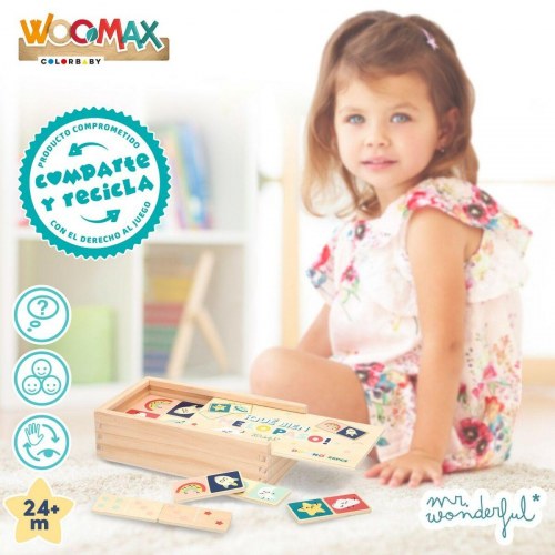 Domino i træ - Mr. Wonderful (12 enheder, 28 brikker)