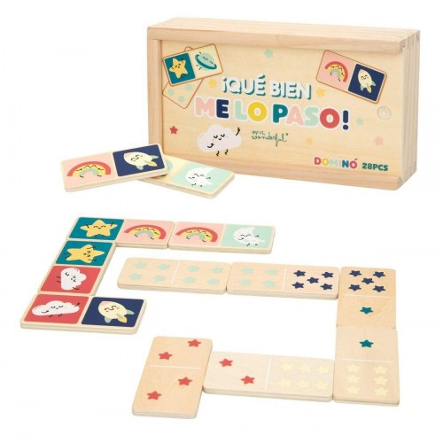 Domino i træ - Mr. Wonderful (12 enheder, 28 brikker)