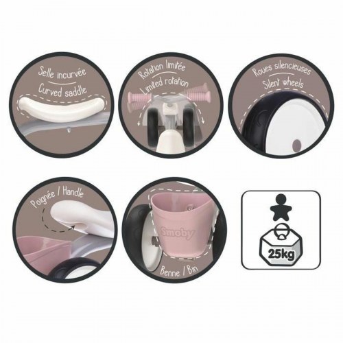 Gåbil til små børn - Smoby løbecykel med 4 hjul